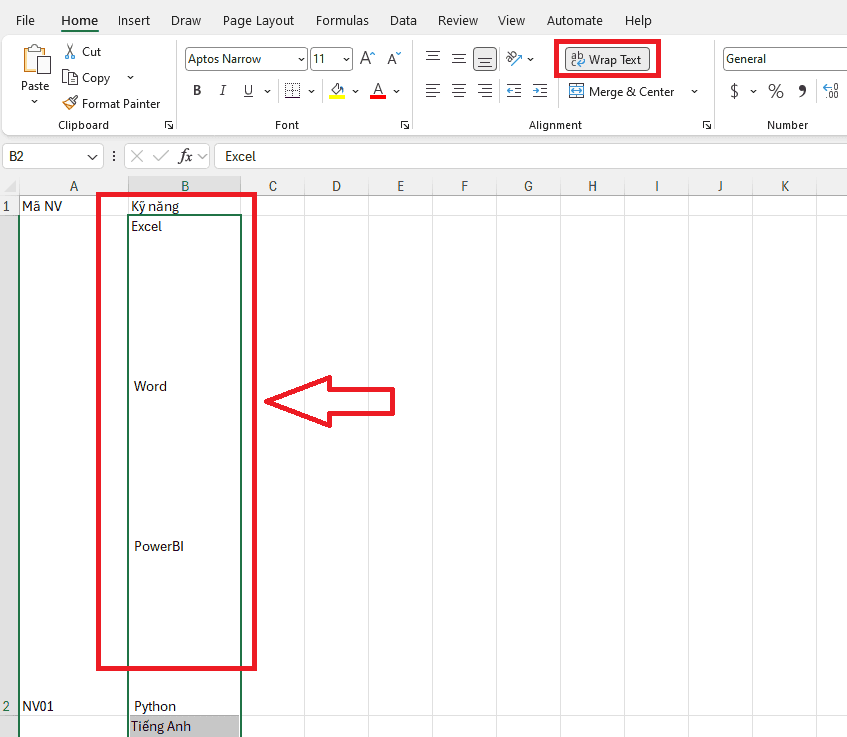 Xuống dòng trong ô Excel bằng tính năng Find & Replace