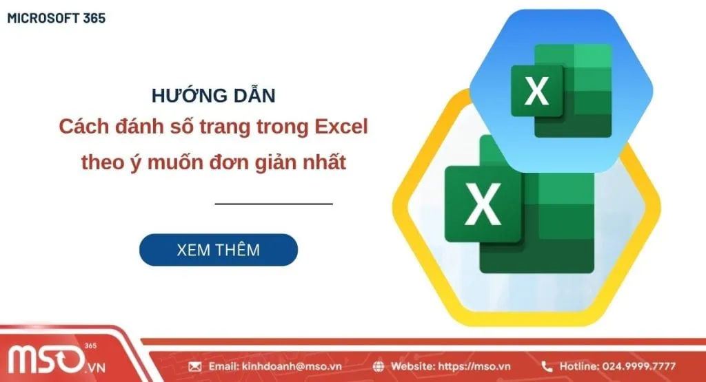 cách đánh số trang trong excel theo ý muốn