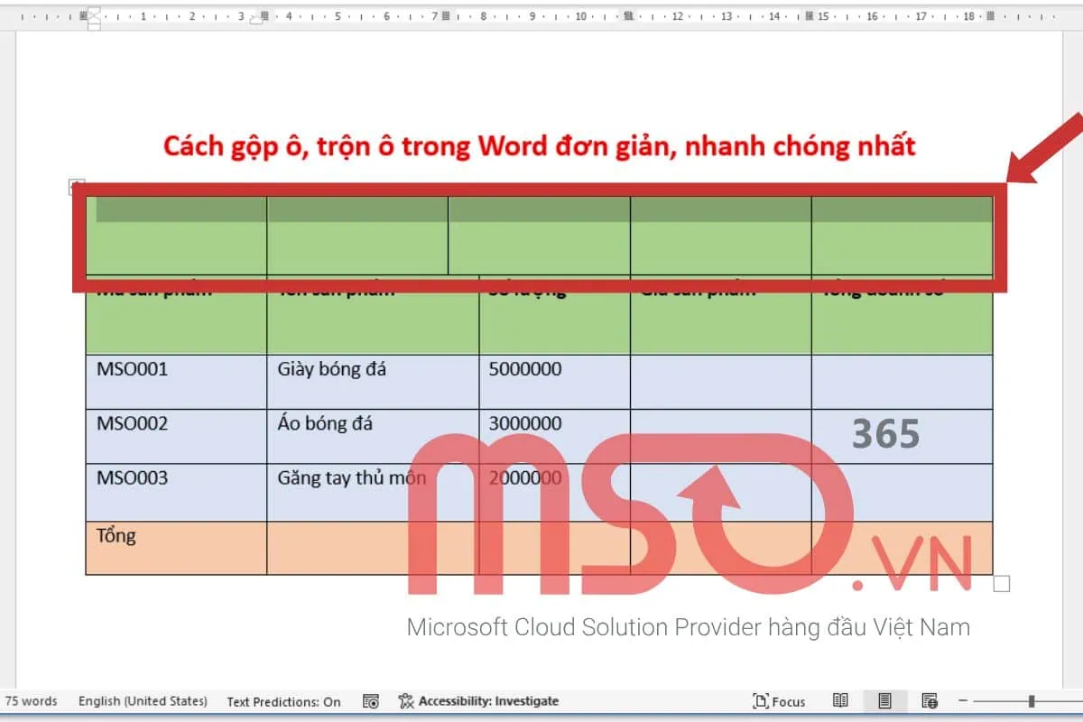 Hướng dẫn các cách bỏ gộp ô, trộn ô trong Word