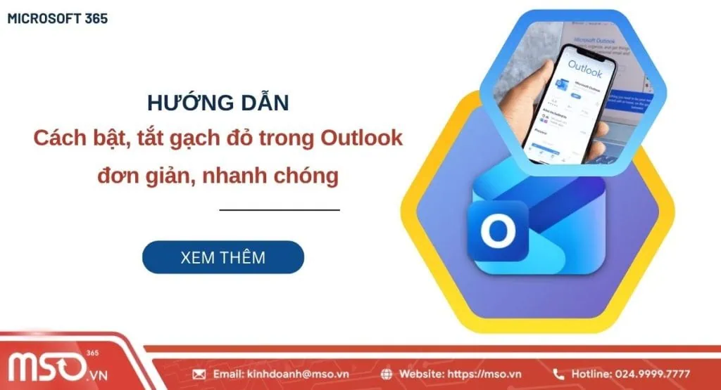 tắt gạch đỏ trong outlook