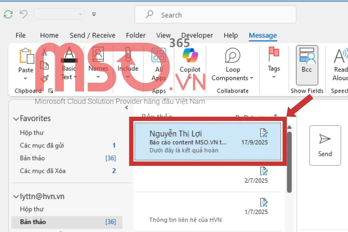Hướng dẫn cách đánh dấu email chưa đọc trong Outlook đơn giản