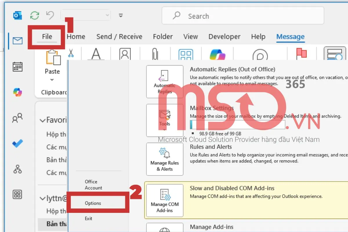 Hướng dẫn cách đánh dấu email chưa đọc trong Outlook đơn giản