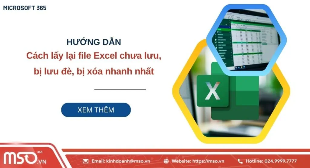 lấy lại file excel chưa lưu