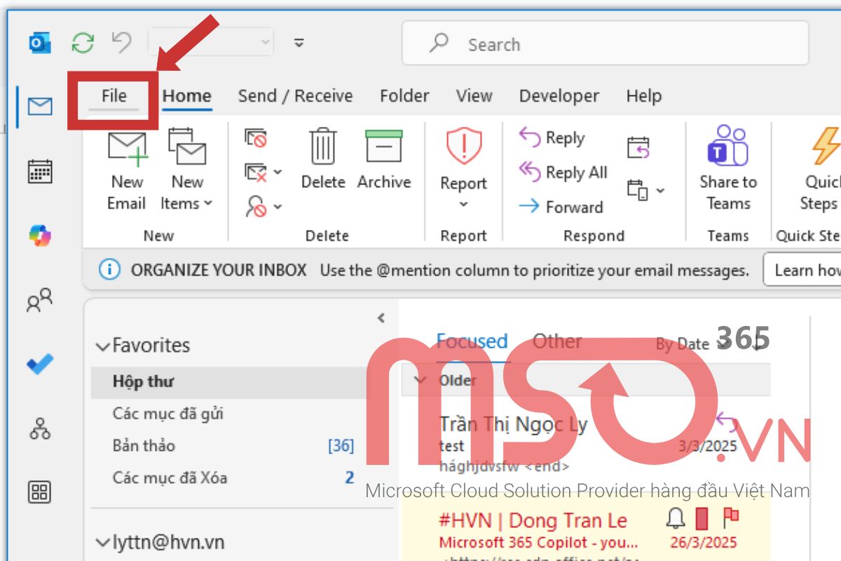 Hướng dẫn cách tắt gạch đỏ trong Outlook trên Desktop