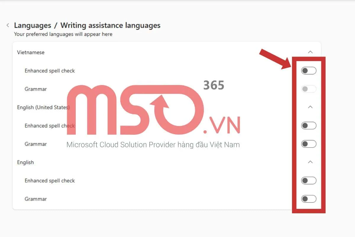 Tắt Spelling trong Outlook bằng tắt Spelling & Grammar trên trình duyệt