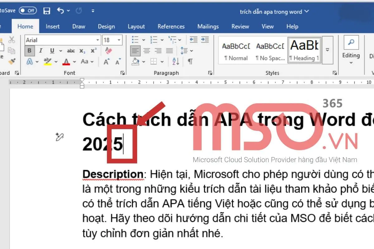 Hướng dẫn cách trích dẫn APA trong Word chuẩn 2025