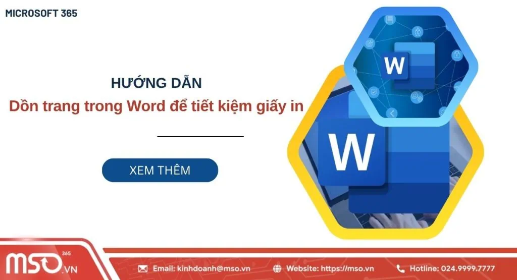hướng dẫn dồn trang trong word