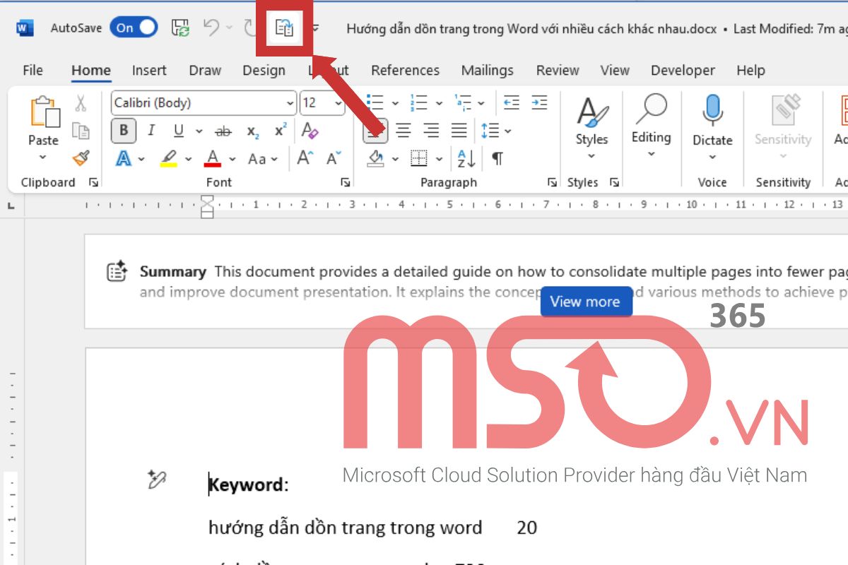 Hướng dẫn dồn trang trong Word với nhiều cách khác nhau