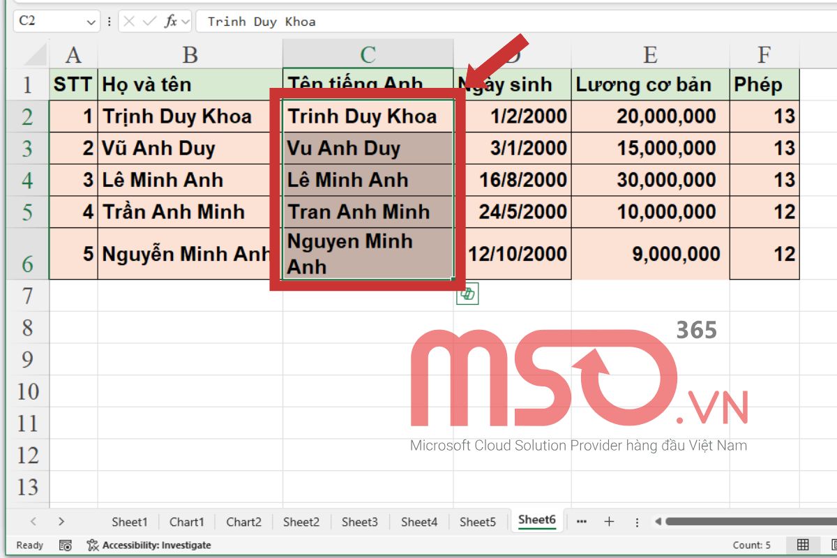 Sử dụng hàm Excel bỏ dấu tiếng Việt tự tạo trong VBA Excel