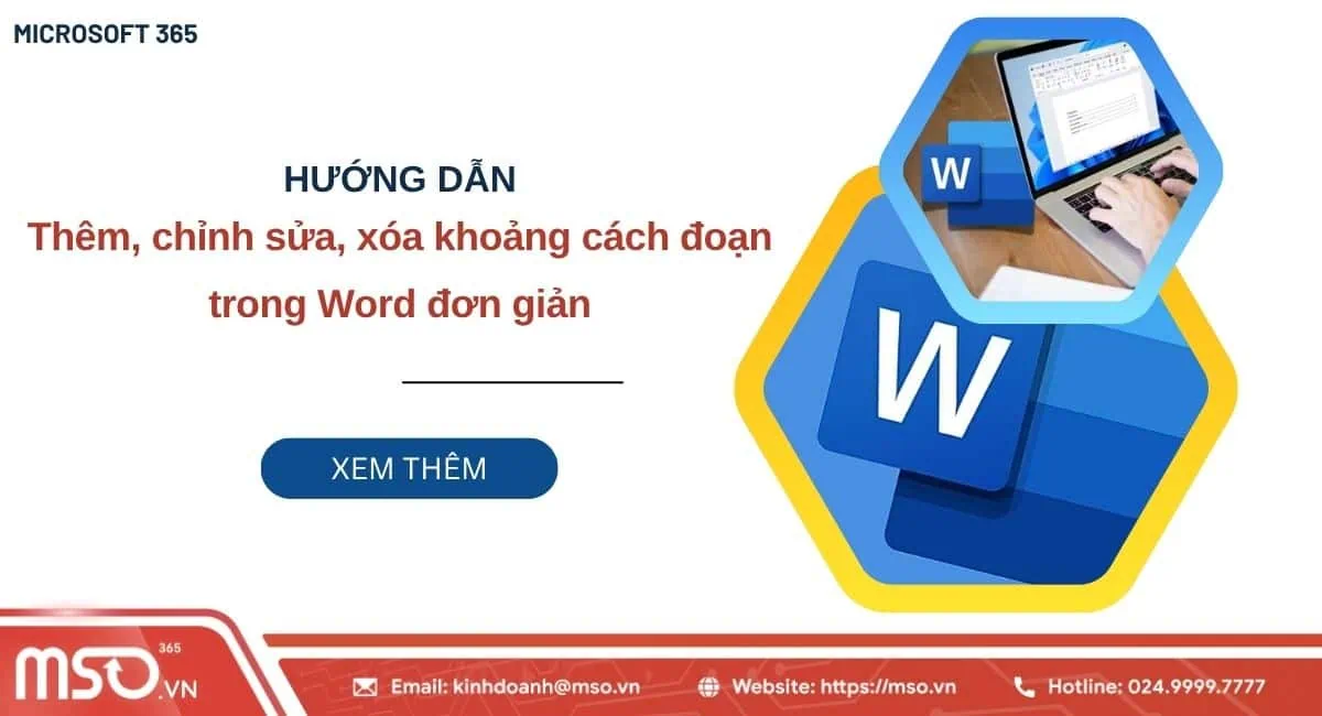 khoảng cách đoạn trong word