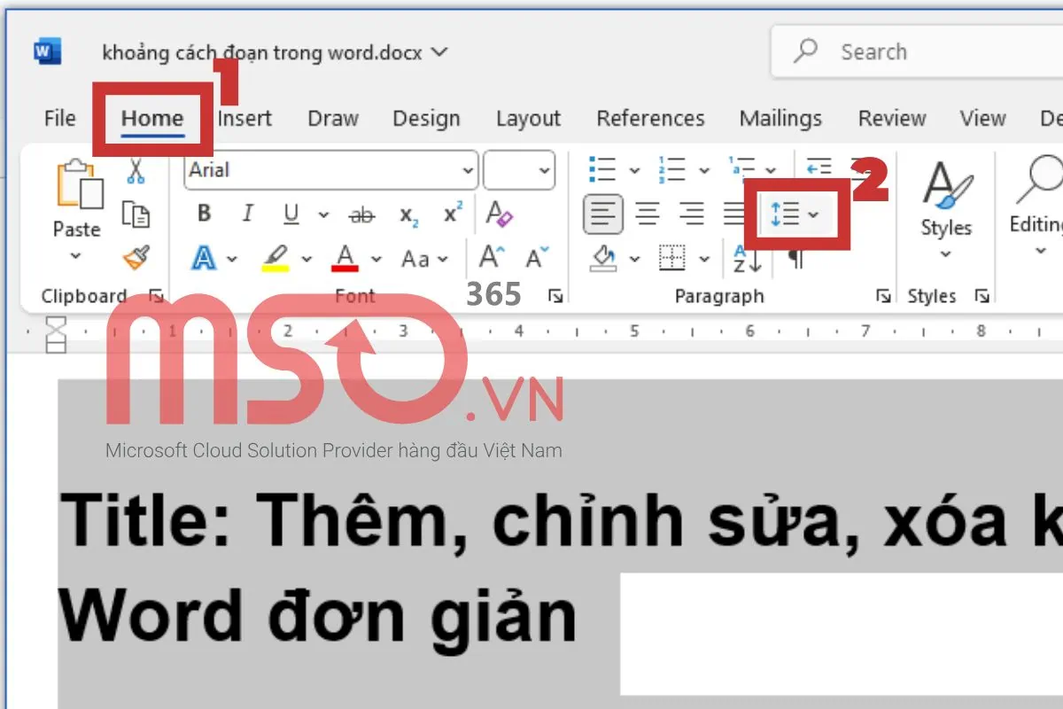 Cách chỉnh sửa khoảng cách đoạn trong Word bằng Line & Paragraph