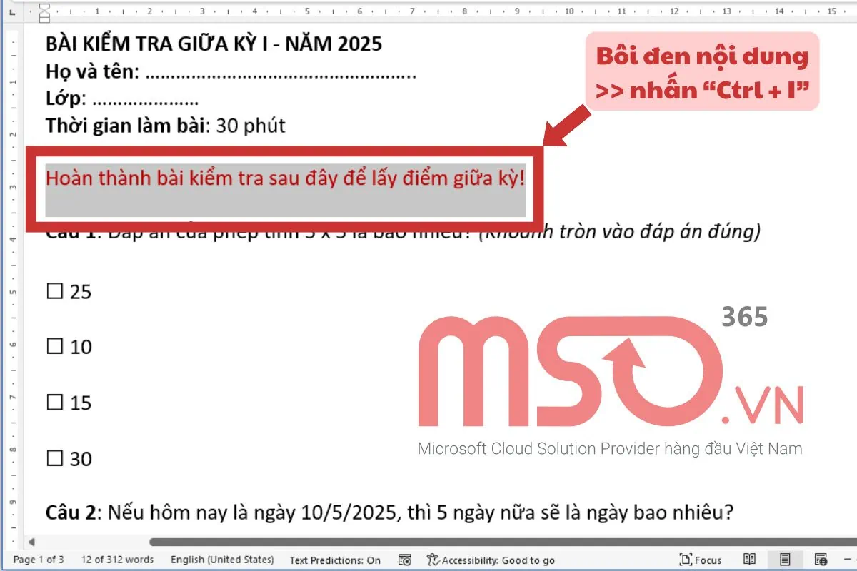 Hướng dẫn các cách tạo chữ in nghiêng trong Word đơn giản nhất