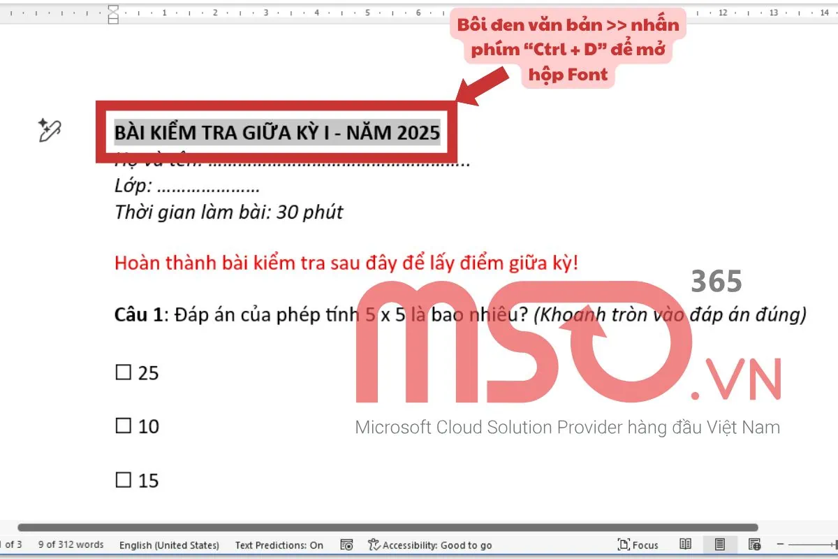 Các cách viết chữ gạch ngang trong Word đơn giản nhất