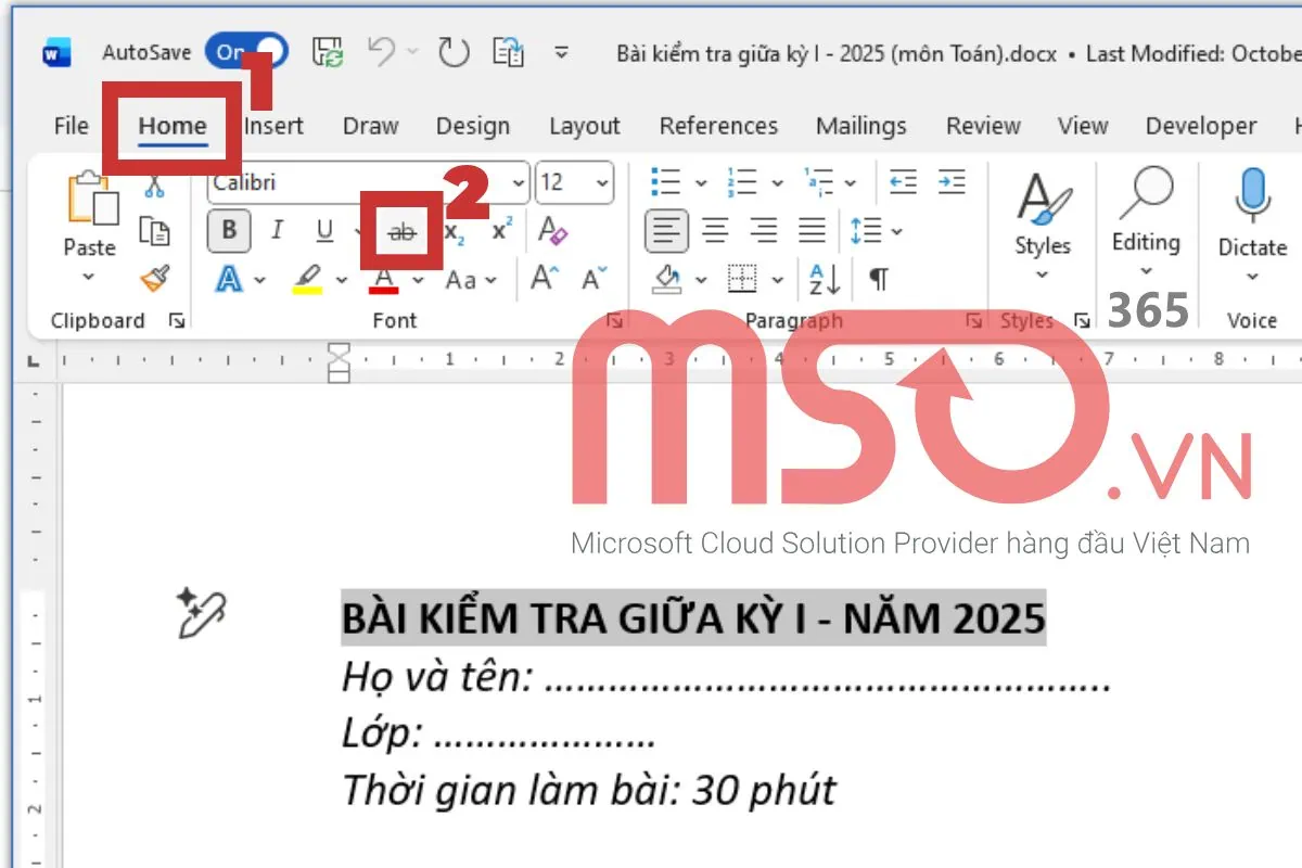 Các cách viết chữ gạch ngang trong Word đơn giản nhất