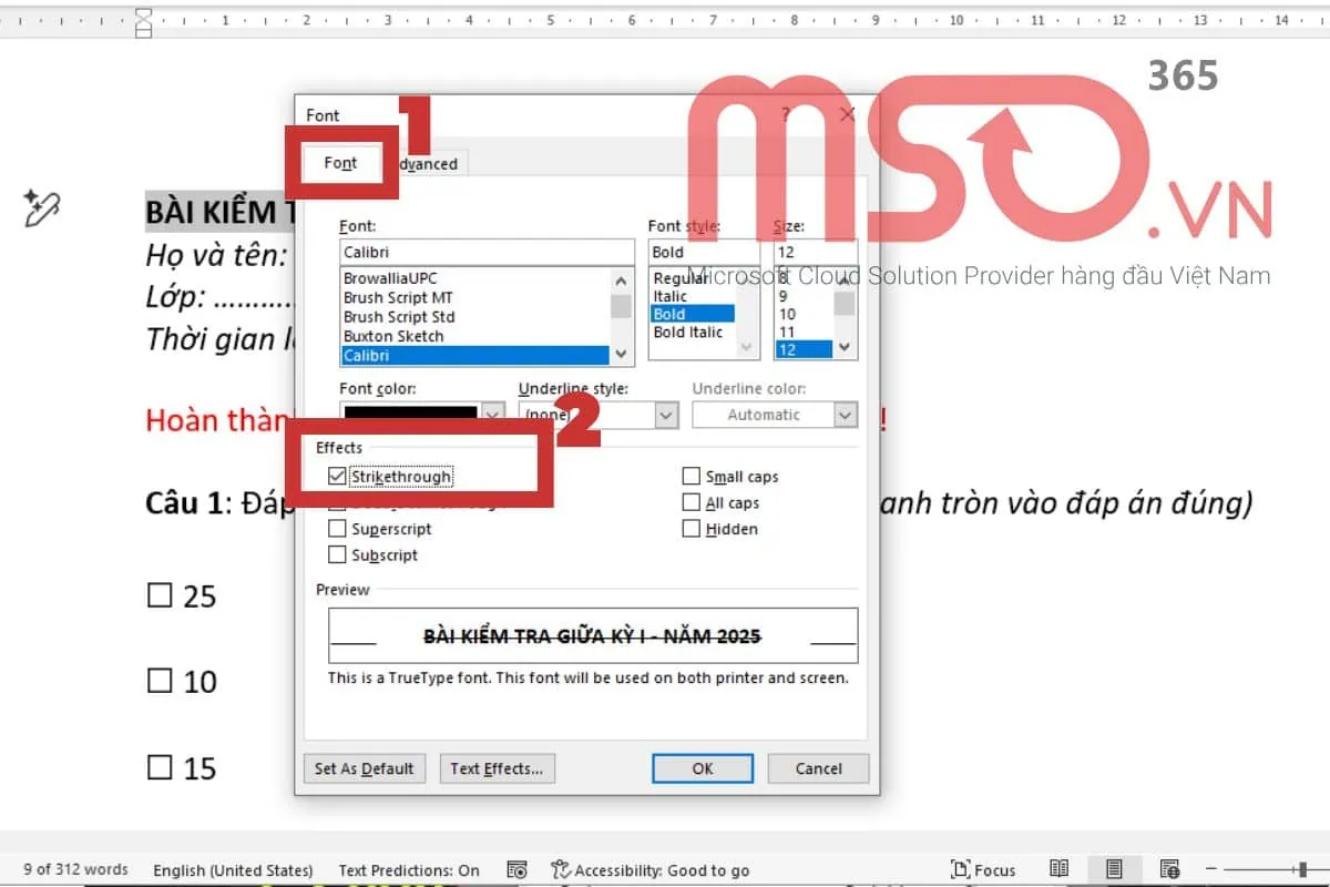 Các cách viết chữ gạch ngang trong Word đơn giản nhất