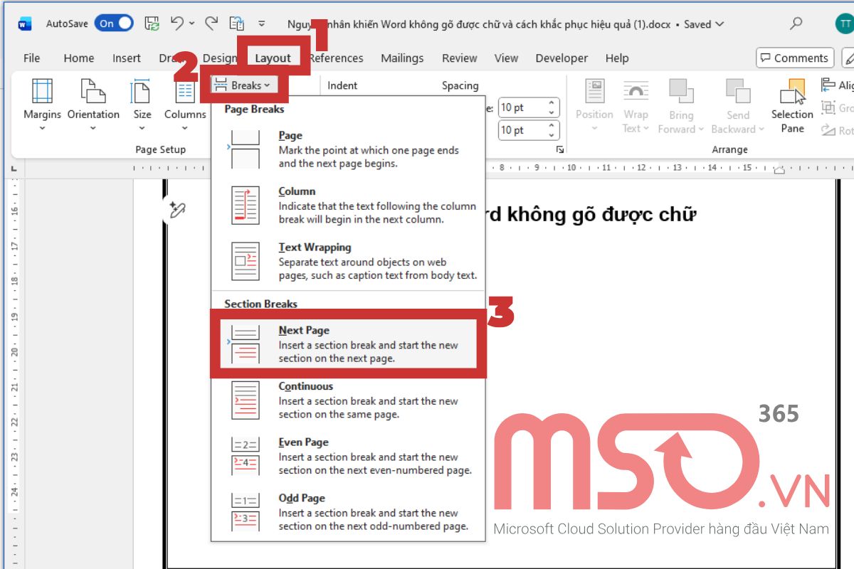Hướng dẫn cách bỏ khung trong Word từ trang thứ 2