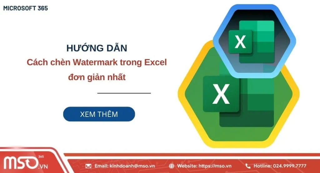 watermark trong excel