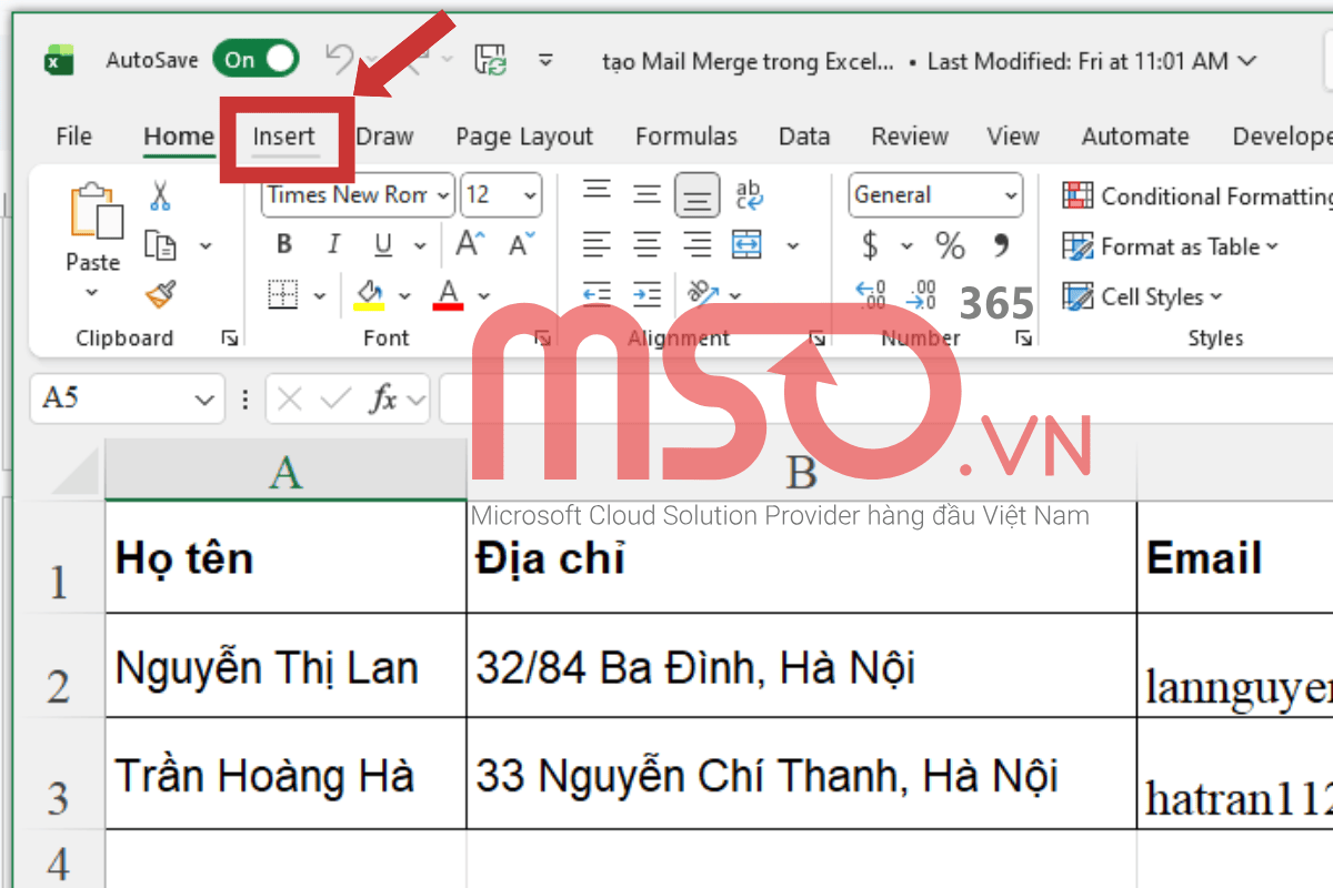 Cách chèn Watermark trong Excel dạng chữ (text)