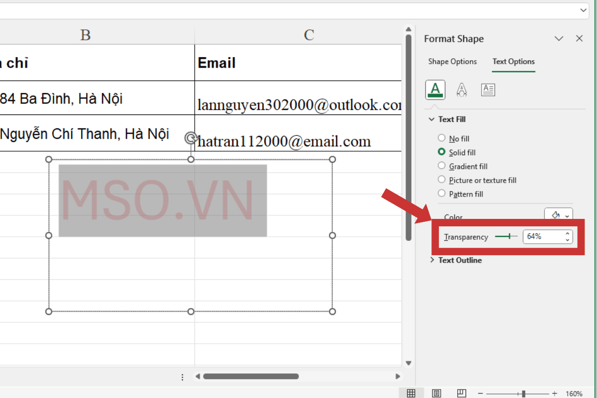 Cách chèn Watermark trong Excel dạng chữ (text)