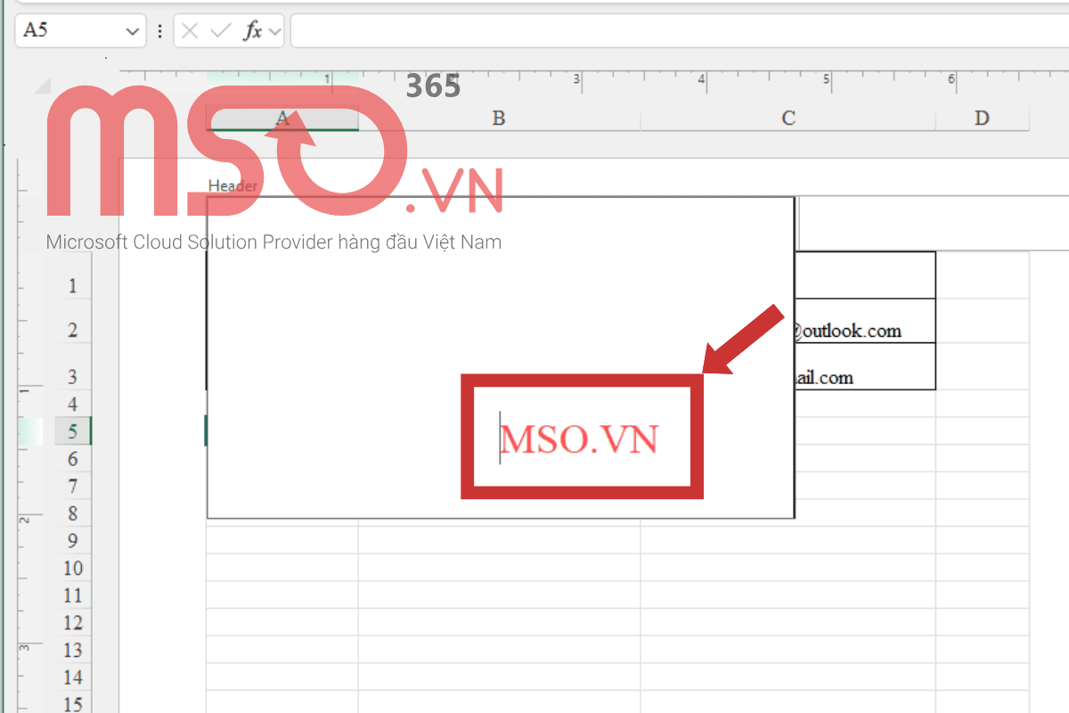 Cách chèn Watermark trong Excel dạng chữ (text)