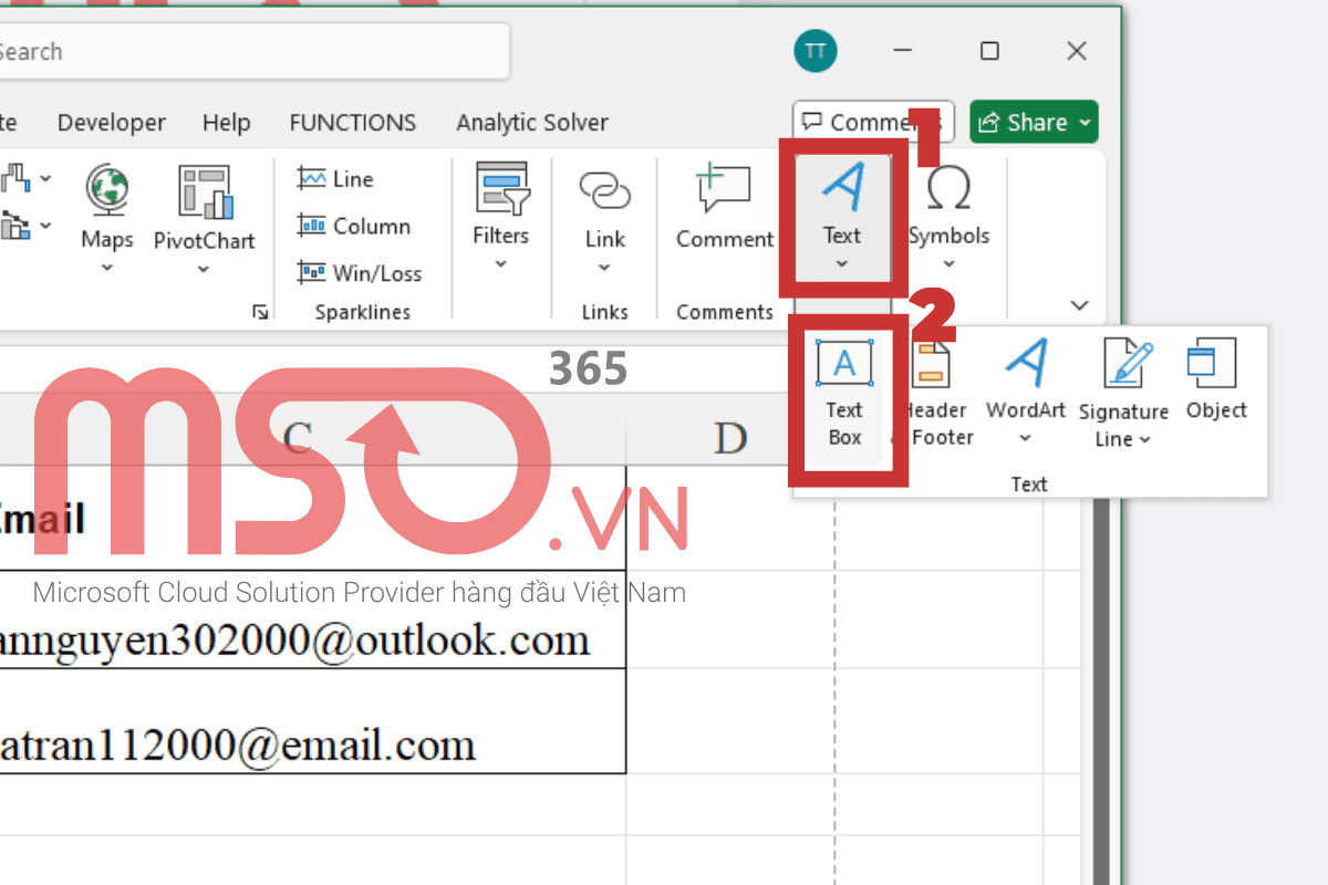 Cách chèn Watermark trong Excel dạng chữ (text)