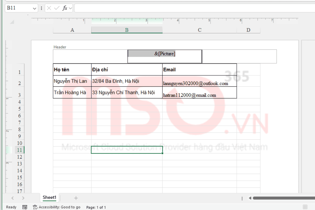 Hướng dẫn cách chèn Watermark trong Excel dạng logo, hình ảnh