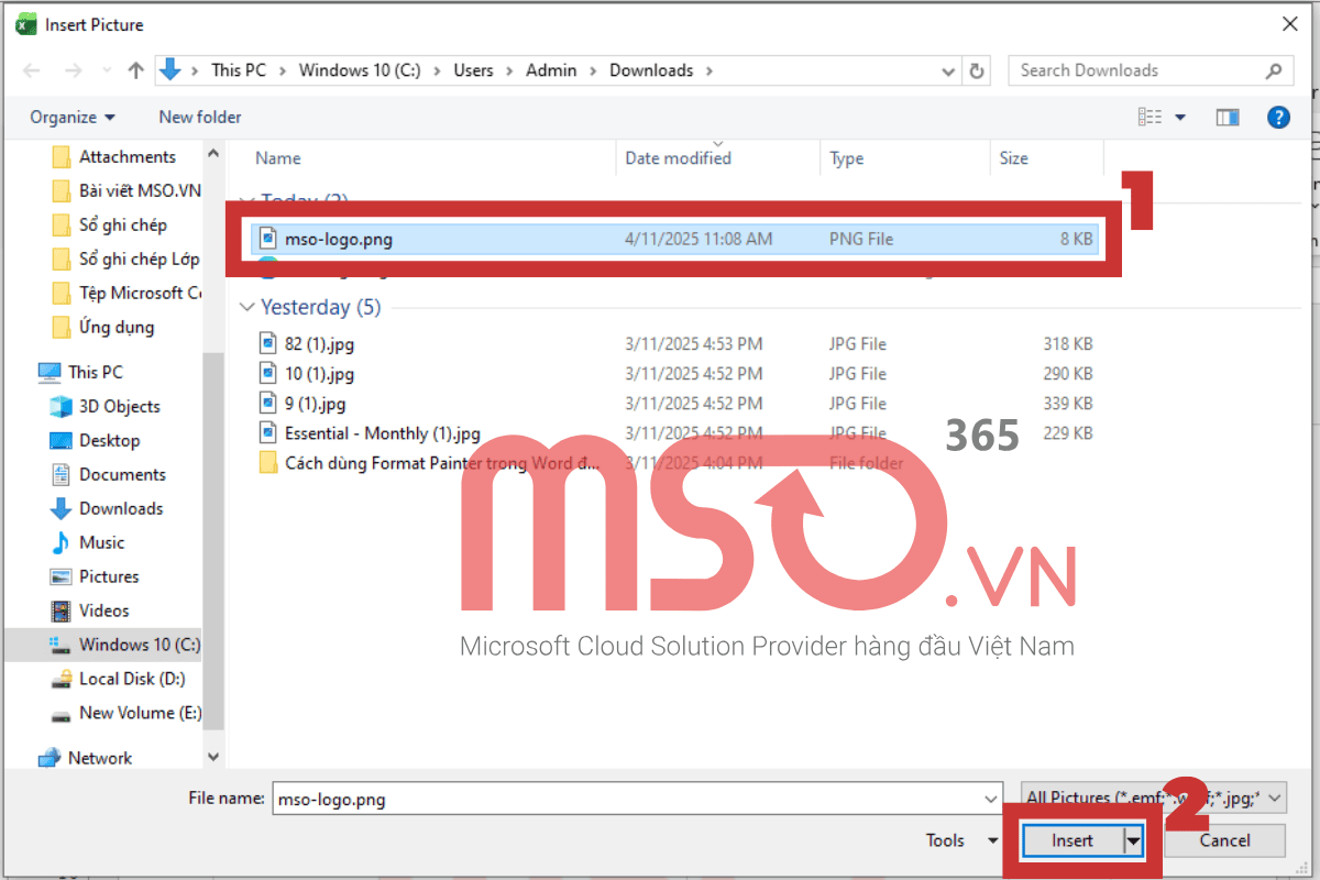 Hướng dẫn cách chèn Watermark trong Excel dạng logo, hình ảnh