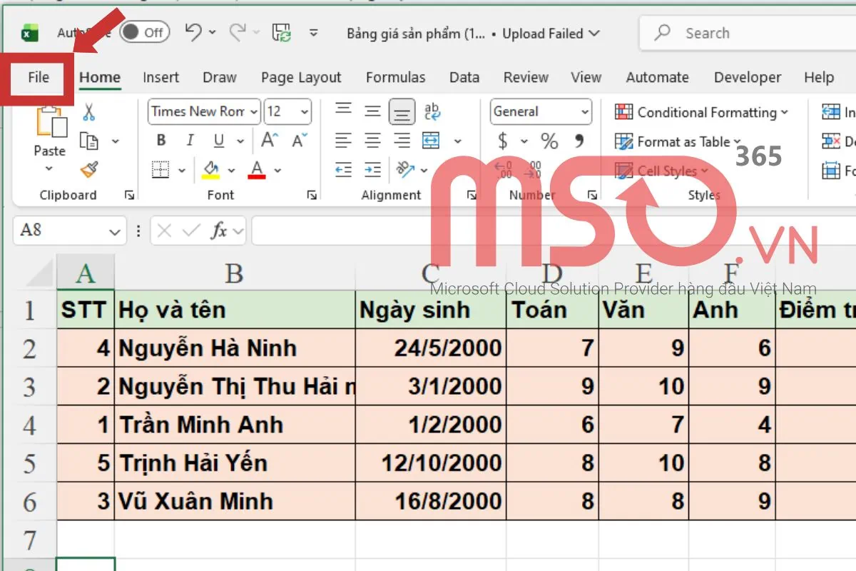 Hướng dẫn cách chuyển file Excel sang CSV UTF-8