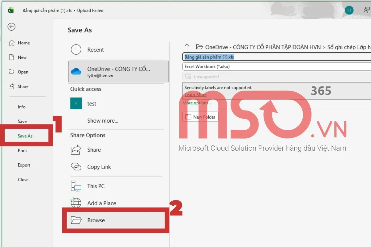Hướng dẫn cách chuyển file Excel sang CSV UTF-8