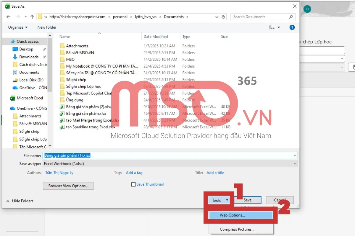 Hướng dẫn cách chuyển file Excel sang CSV UTF-8