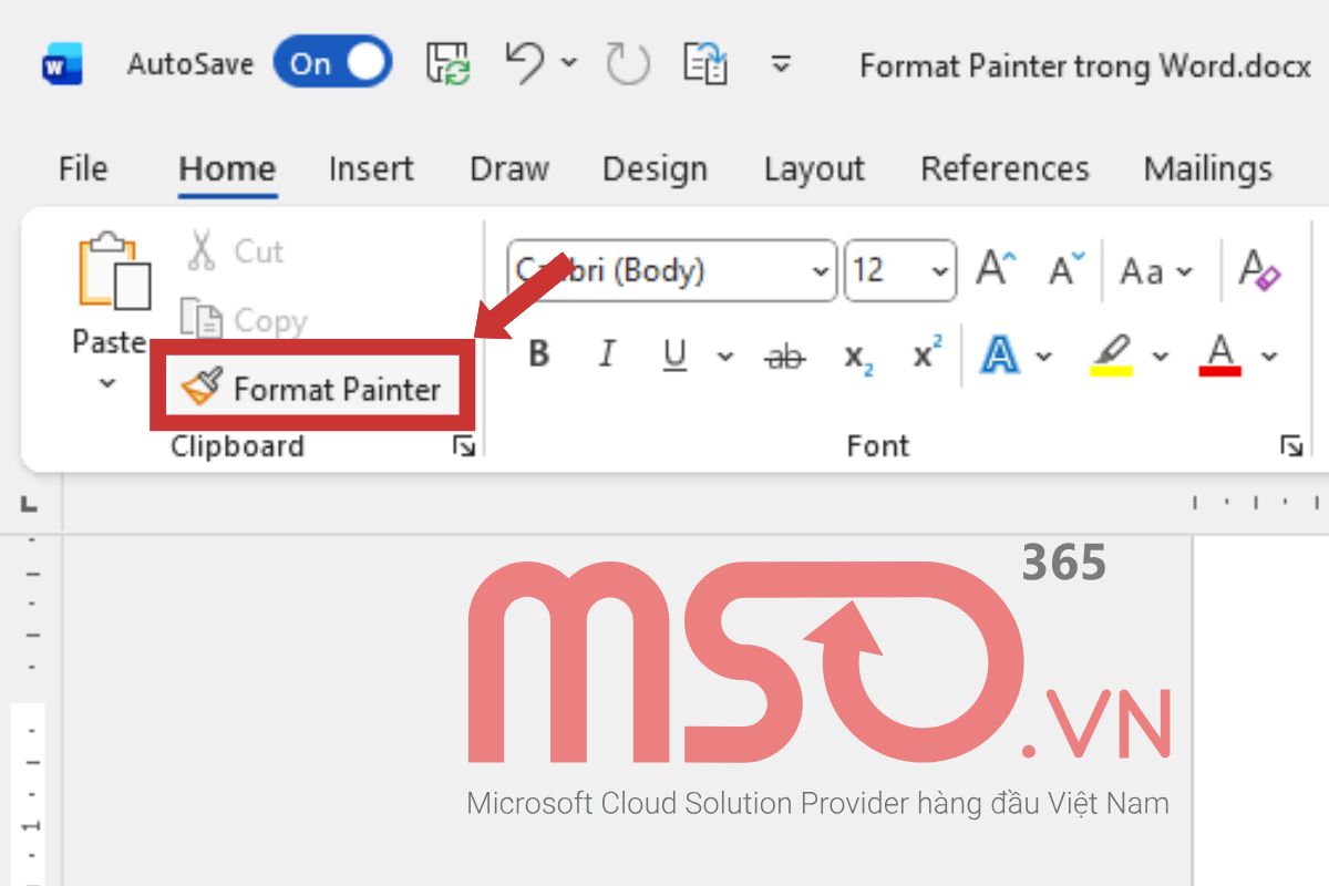 Cách dùng Format Painter trong Word để sao chép định dạng
