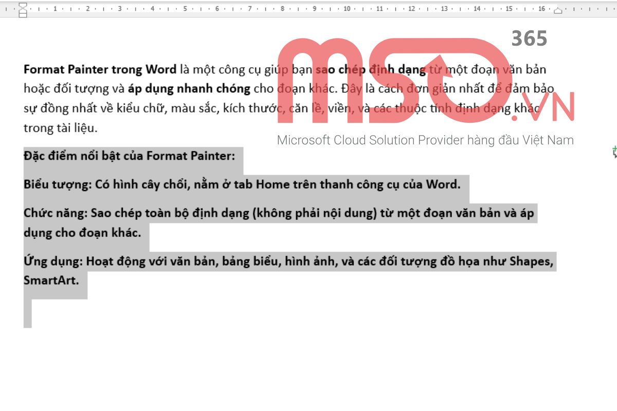 Cách dùng Format Painter trong Word để sao chép định dạng