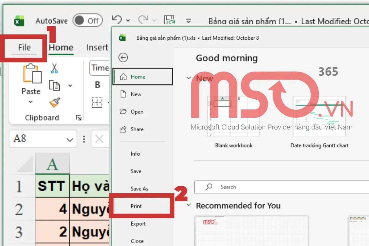 Hướng dẫn cách in Excel 2 mặt bằng máy in hỗ trợ in 2 mặt