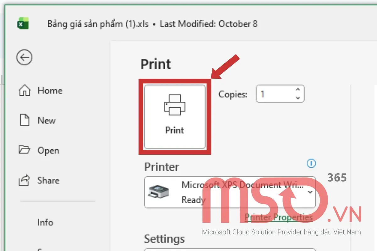 Hướng dẫn cách in Excel 2 mặt bằng máy in hỗ trợ in 2 mặt