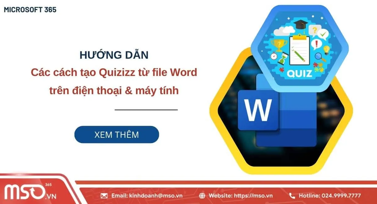 cách tạo quizizz từ file word