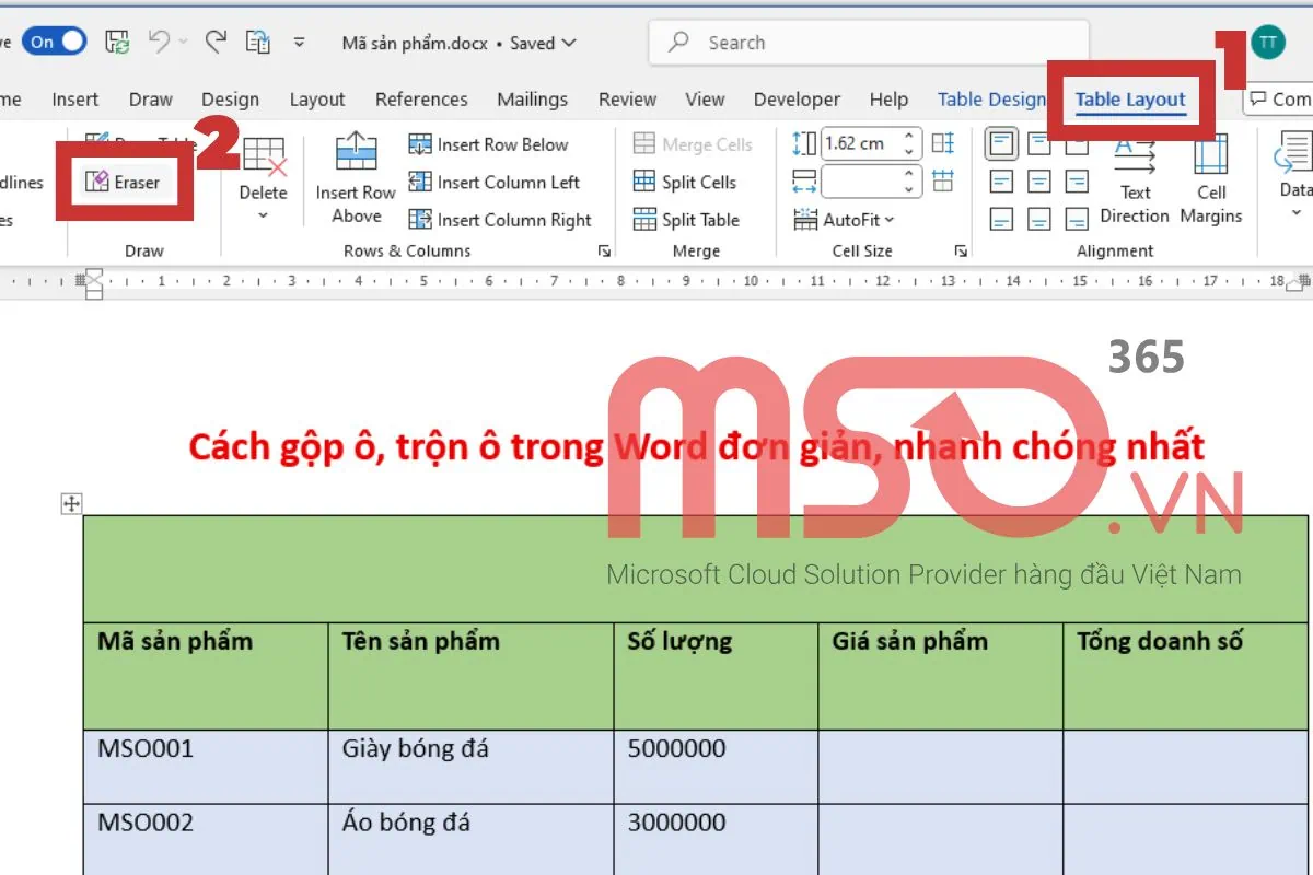 Hướng dẫn cách bỏ khung trong Word cho bảng biểu