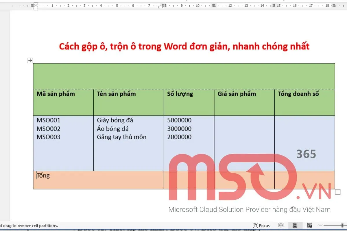Hướng dẫn cách bỏ khung trong Word cho bảng biểu