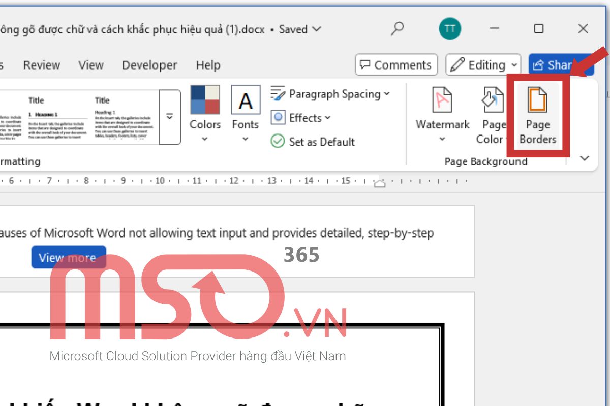 Hướng dẫn cách xóa khung trong Word cho trang bìa