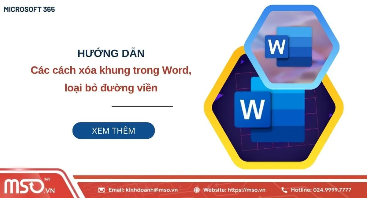 xóa khung trong word