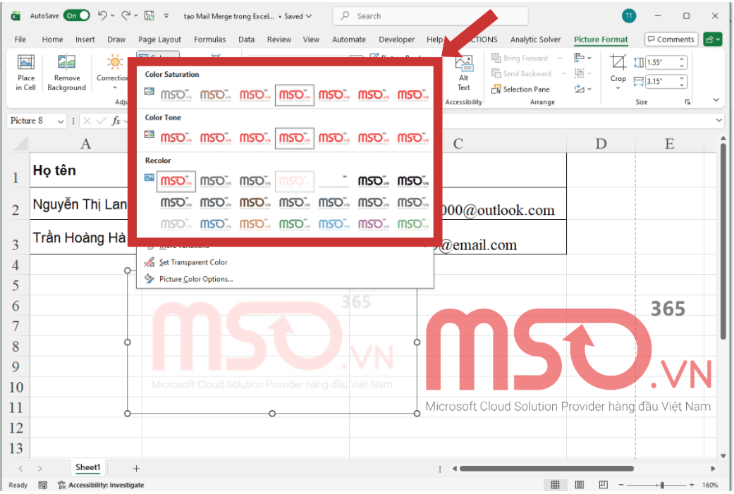 Hướng dẫn cách chèn Watermark trong Excel dạng logo, hình ảnh