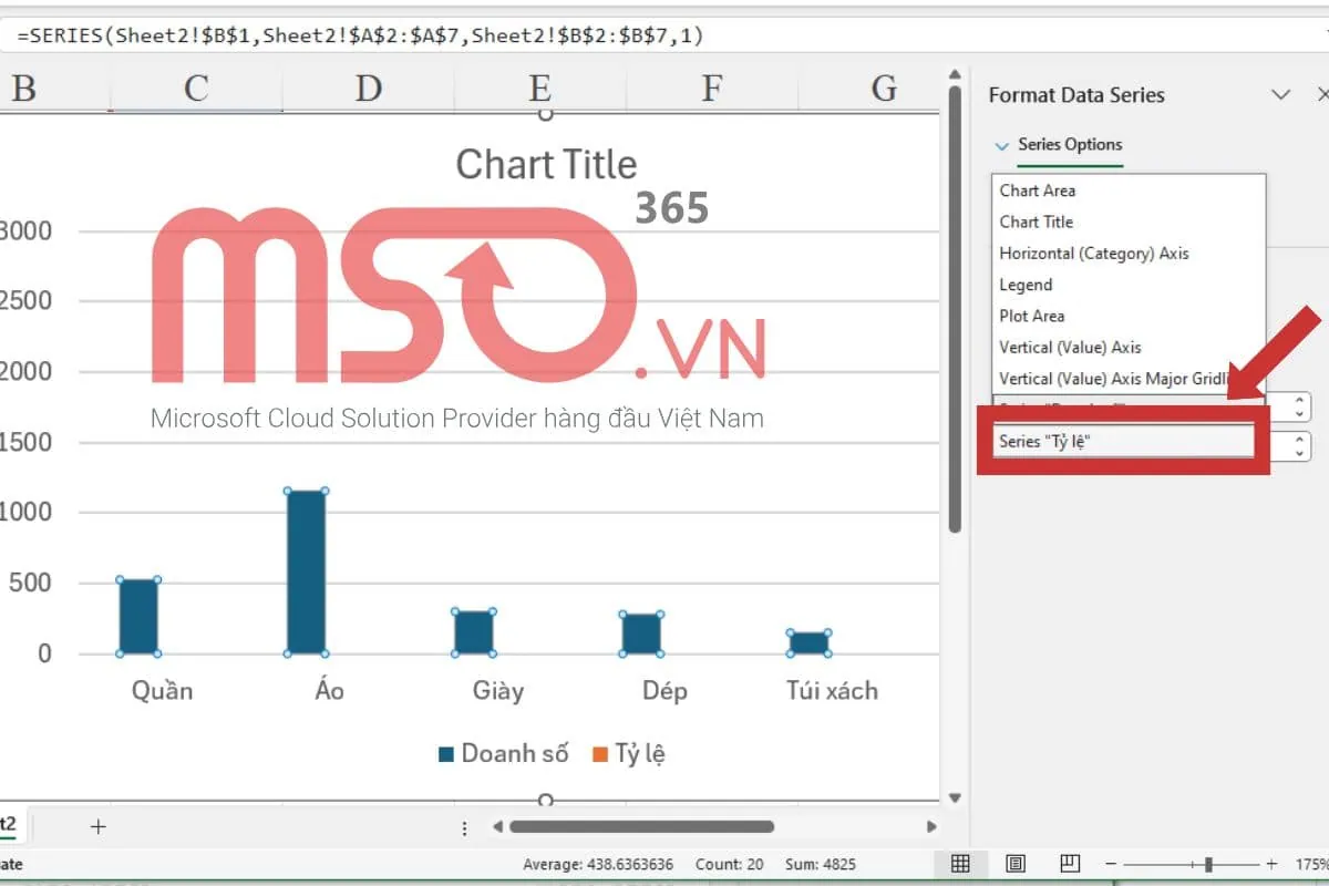 Hướng dẫn cách vẽ biểu đồ cột kết hợp đường trong Excel chi tiết