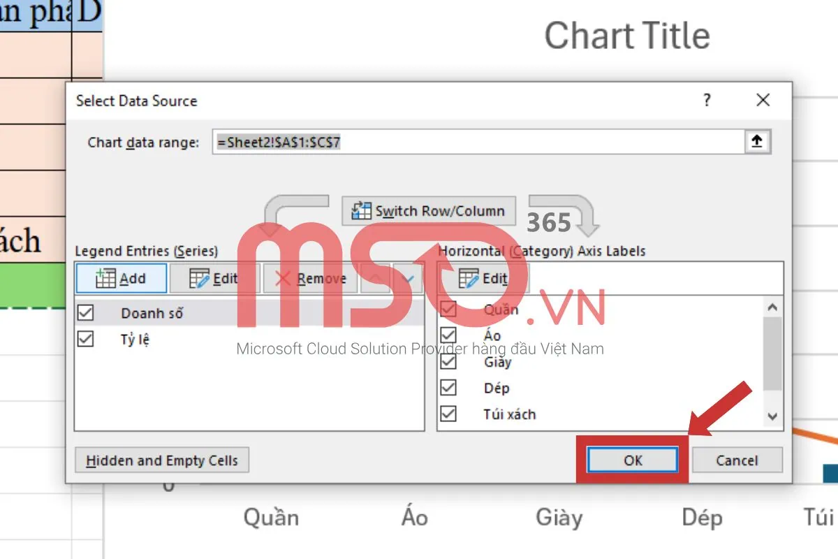 Hướng dẫn cách vẽ biểu đồ cột kết hợp đường trong Excel chi tiết