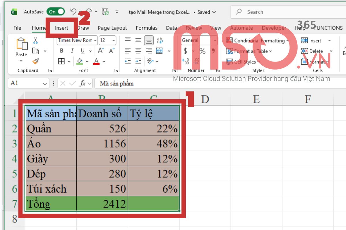 Hướng dẫn cách vẽ biểu đồ cột kết hợp đường trong Excel chi tiết
