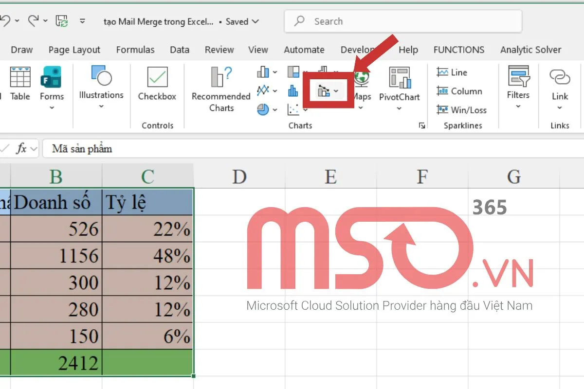 Hướng dẫn cách vẽ biểu đồ cột kết hợp đường trong Excel chi tiết