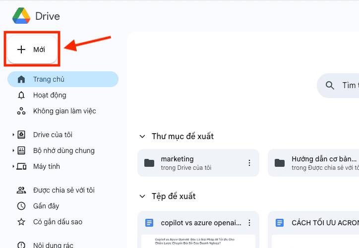 Tải file Word lên nền tảng Google Drive.
