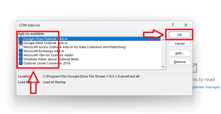 Cách tắt các phần mềm bổ sung (Add-ins) gây lỗi