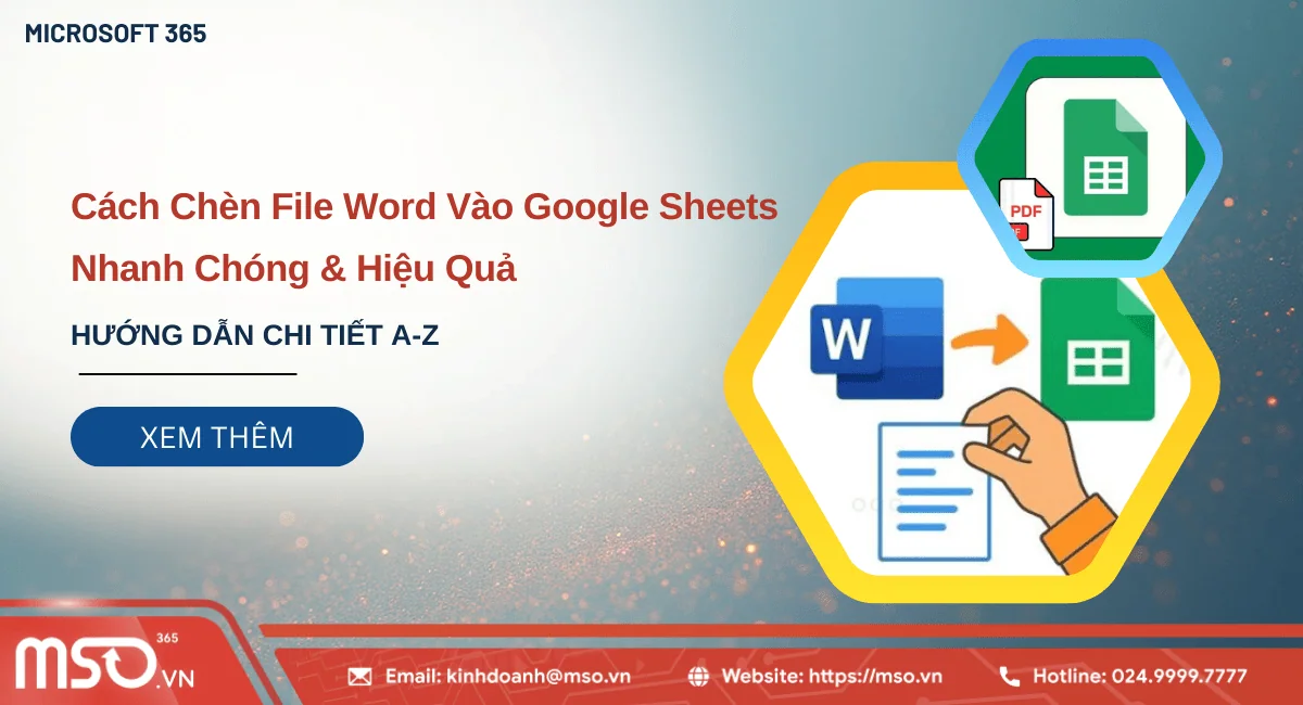 cách chèn file word vào google sheet