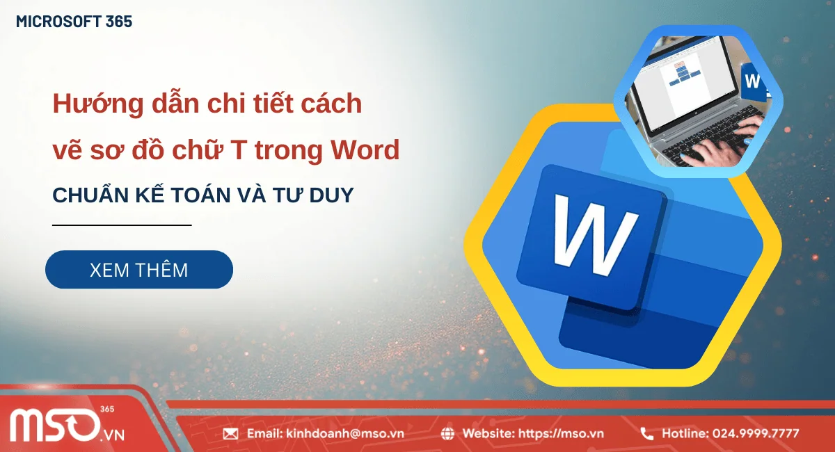 cách vẽ sơ đồ chữ t trong word