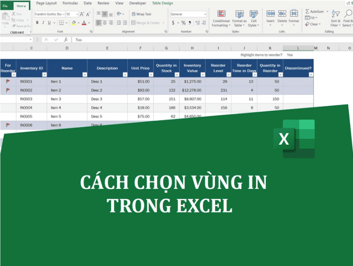 Định nghĩa và vai trò kỹ thuật của Print Area trong Excel