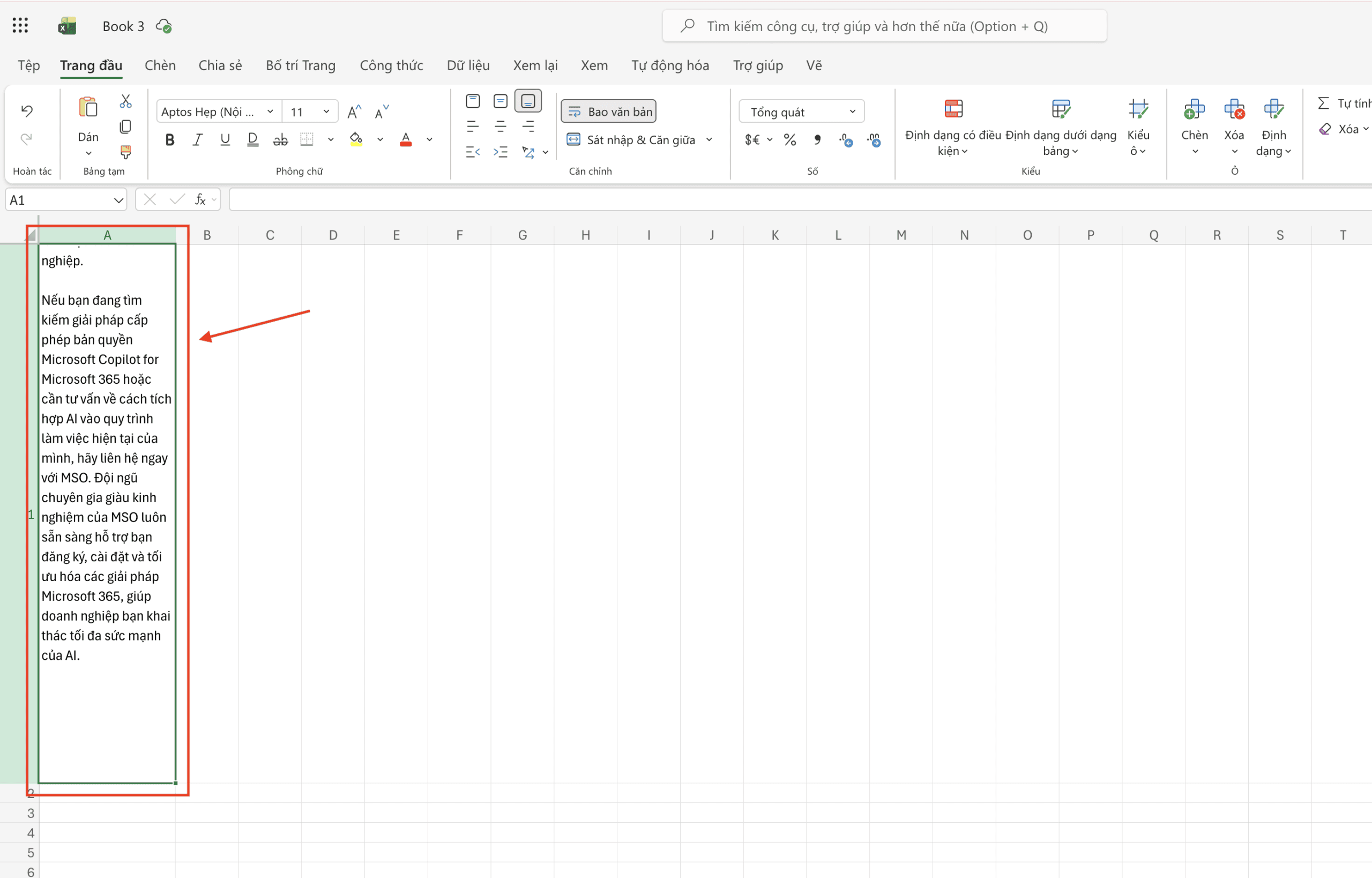 Dán và điều chỉnh định dạng